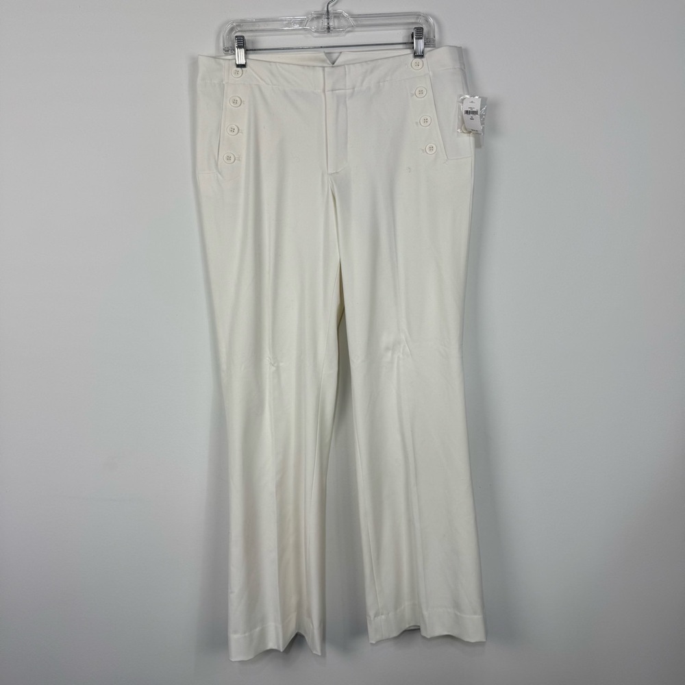 Gap White Stretch Trousers Professional Dress Pants Office